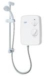 Riba | Shower Electric | 9.5 kW | Triton Shower I White I Electrical Showers | with Showerhead & Anti Twist Hose | Best Electric Shower Units for Bathrooms