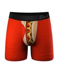 Shinesty Hammock Support Pouch Underwear for Men | Mens Underwear Boxer Briefs with Fly | US Large Hot Dog