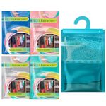 Humicure Moisture Absorber Dehumidifier with 1 Litre Absorption Capacity; Prevents Wardrobe, Bathroom, Kitchen and Bedroom from Mould & Fungus (Pack of 4, 400gram each, All Variant)