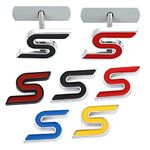 WWFAN 3D Metal S Front Hood Grille Chrome Emblem Car Sticker Decal Compatible with Ford V8 Focus 2012 Kuga Mondeo Fiesta Auto Styling Accessories (Color Name : Red Grille)