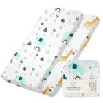 Lilly B. Organic Cotton GOTS, 2 Moses Basket Sheets, Compatible Next2me, Snuzpod and All Bedside Cribs, Bassinets up to 90x55cm Pack of 2 Sheets (Jungle)