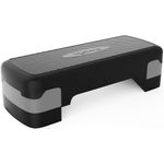 Lifelong Polypropylene Exercise Fitness Stepper for Exercise Aerobics Stepper | Max Weight 200kg (Black & Grey)