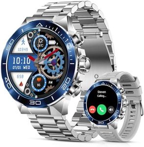 SOUYIE Smart Watch for Men,1.43''AMOLED Screen with 24 Hours Healthy Monitor, 100+ Sports Modes Fitness Tracker Watch, 400mAh Battery Pedometer Calorie Smartwatch Compatible Android iOS