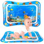 Zest 4 Toyz Baby Kids Water Play Mat Toys Theme Inflatable Tummy Time Leakproof Activity Play Center,Blue