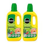 Miracle Gro Plant Food Fertiliser - Pack of 2 x 1L Pour & Feed All Purpose Plant Feed Ready to Use Liquids with Card. Child & Pet Friendly Garden Fertilizer for Outdoor & Indoor House Plants