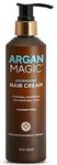 Argan Magic Nourishing Hair Cream - Hydrates, Conditions, and Eliminates Frizz for All Hair Types | Seals in Shine | Made in USA, Paraben Free, Cruelty Free (251 ml)