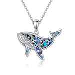 ONEFINITY Whale Necklace 925 Sterling Silver Whale Pendant Abalone Shell Ocean Necklace Whale Jewellery Gifts For Women