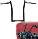 TIGERSGATE Black 1-1/4 inches Fat 14 inches Rise Aggressive Ape Handlebar for 1996-2013 Road Glide 1995-2022 Road King Sportster XL Dyna Softail