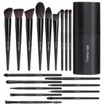 BS-MALL Makeup Brush Set 18 Pcs Premium Synthetic Foundation Powder Concealers Eye shadows Blush Makeup Brushes with black case (C-Black)…