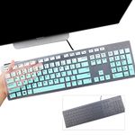 i-Tensodo 2PCS Keyboard Cover for Dell KB216 KB216p KB216d Keyboard/Dell KM636 Keyboard/Dell Optiplex 3050 3240 5460 7450 7050 /Dell Inspiron AIO 3475 3670 3477 7700 All-in-one Desktop