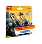 Philips 9004 Standard Halogen Replacement Headlight Bulb, 2 Pack