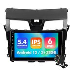 10.1 Inch WiFi 6 IPS Touchscreen Android 12 Bluetooth 5.4 Car Stereo for Nissan Altima with Wireless CarPlay & Android Auto 2+32GB Car Radio, Support GPS, FM Radio, Backup Camera, SWC,Dual USB