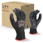 LINCONSON 12 Pack Extreme Grip Lightweight Nitrile Coated Construction & Mechanics Work Gloves