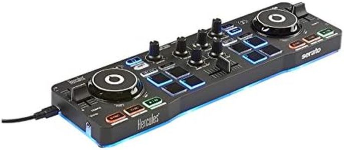 Hercules DJ Starter Kit | Starlight USB DJ Controller with Serato DJ Lite Software, 15-Watt Monitor Speakers, and Sound-Isolating Headphones