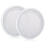 Facmogu 2PCS 6.5in Ceiling Speaker Grille Covers, White Round Commercial Ceiling Speaker Grill for 6.5 Inch Speaker, Speaker Decorative Ring DIY Speaker Accessory Part with 8 Mouting Screws