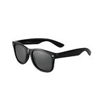 Komonee Kids Flexible Sunglasses Polarized Black Silicone Drifter Classic Style Retro Sun Shades Eye Glasses UV400 Unisex For Boys and Girls Age 3-10