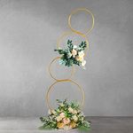 YALLOVE 5 FT High Metal Hoop Pillar