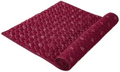 Amazon Brand - Solimo Granduc 1-inch Soft Double Size Mattress in Maroon (72X48X1_PU Foam)