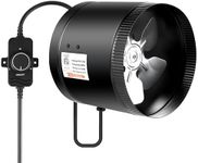 iPower 8 Inch Inline Booster Duct Fan with Speed Controller, 430 CFM Exhaust Fan HVAC Ventilation Duct Blower for Bathroom, Kitchen, Basement, Attic and Grow Tent