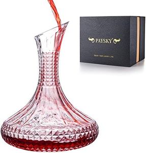 Paysky Thick Wine Decanter with Gift Box, Crystal Glass, Engraved Decanter, Elegant Gift and Artwork - Full Bottle 1.5L