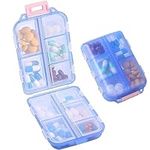 2PCS Travel Pill Organizer, Uandhom