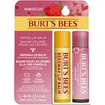 Burt's Bees Lip Balm Multipack, Beeswax Lip Balm & Hibiscus Tinted Lip Balm, Gift Set Value Duo Pack, 2x4.25g