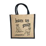 Boxers - Reusable Jute Shopping Bag - These Bags are Great - Fantastic Gift for All Family Members - Bag for Life - Tote Bag - Good Size Bag