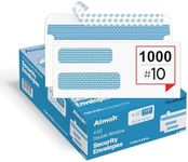 1000#10 Double Window SELF Seal Security Envelopes - for Invoices, Statements & Documents, Security Tinted - EnveGuard, Size 4-1/8 x 9-1/2 -White - 24 LB - 1000 Count (30001)