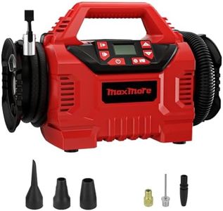 MaxMore Cordless Tire Inflator Compatible with Milwaukee 18V Battery, 160 PSI High Pressure Portable Air Compressor with Digital Gauge, Auto Shut Off, LED Light For Balls, Tires, Swim Toys (Tool Only)