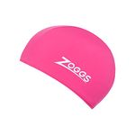 Zoggs Unisex Stretch Swimming Cap, Pink, One Size UK