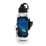 FitWallet™- The Premier Cell Phone Water Bottle Strap, Top Water Bottle Accessories- Water Bottle Sling Bag- The Modern Day Gym Bag (Black)