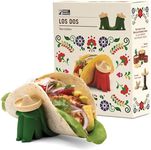 Monkey Business New Los Dos Silicone Taco Holders – Fun, Mess-Free Taco Stands for Secure and Hands-Free Filling – Set of 2 Novelty Taco Holders