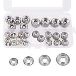 Beenlen 200 Pcs 304 Stainless Steel Finishing Cup Countersunk Washers Assortment Kit, Cup Countersunk Finish Washer Kit- #6#8#10#12