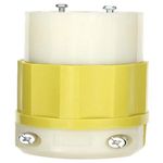 Leviton 2713-CY 30 Amp, 125/250 Volt, NEMA L14-30R, 3P, 4W, Locking Connector, Industrial Grade, Grounding - Yellow-White