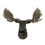 North American Moose Head Bust Wall Hanging