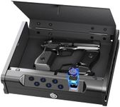teentan Biometric Gun Safe for Pistols - Quick-Access Handgun Safe with Fingerprint & Digital Keypad | Fits 2 Pistols | Silent Mode, Heavy-Duty Steel for Home, Nightstand, Car, and Bedside