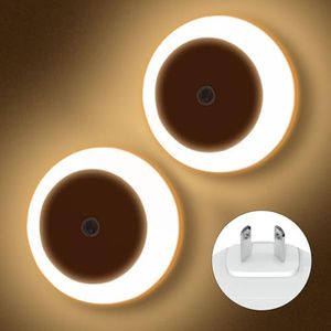 VIPMOON (2Pack) Plug in Night Lights, Auto Dusk to Dawn Sensor, Indoor Kid Baby Night Light, Auto LED Night Lights for Bedroom, Bathroom, Wall, Stairs, Cabinet, Hallway (AU Plug Warm White)