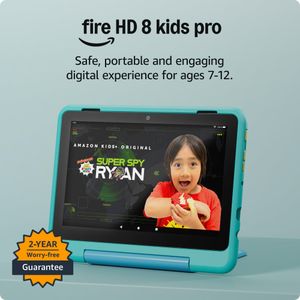 Amazon Fire HD 8 Kids Pro Tablet – 8" HD, 32GB, Ages 6–12, Parental Controls