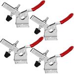 4 Pack Hand Tool Toggle Clamp 201B 198lbs Antislip Red Horizontal Clamp Quick Release Tool(GH201-B Toggle Clamp)