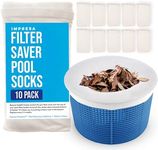 IMPRESA 10-Pack of Pool Skimmer Socks Reusable - Excellent Savers for Filters, Baskets, and Skimmers - The Ideal Sock/Net/Saver to Protect Your Inground or Above Ground Pool, Debris Leaves Catcher