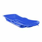 Heavy duty large plastic sledge with rope winter outdoor snow kids toboggan sled (Blue)