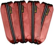 Fly Boots for Horses Set of 4,Universal Size Fine Mesh Horse Fly Boots with Built-in Metal Support,Fly Leggings for Horses with Fleece Trimming and Reflective Webbing (Orange)