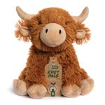 Lesser & Pavey Rpet Pals Hughie Sitting Cow Teddy For Kids | Made Up of Recycled Bottles | Stuffed Animal Soft Toys | Ideal For Birthday or Baby Gift