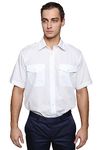 Mirabella Health & Beauty Men's Pilot Shirt Short Sleeve White 16.5''