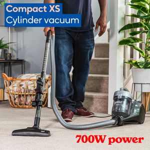 Russell Hobbs Compact Bagless Cylinder Vacuum – 700W, 1.5L, Grey/Silver