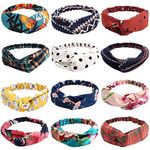 LeadWell® 5pcs Broadside Dot Solid Color Headbands Cross Knot Bowknot Sweet Hair Bands Hair Accessories for Women Girls (Assorted Design & Color)