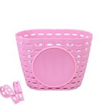 iDock Bike Basket,Kids Bike Basket with Stickers and Adjustable Straps, Bicycle Handlebar Basket for Kid Boys and Girls（Pink）