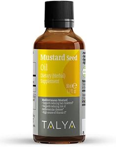 TALYA Herbal Pure Mustard Oil (Brassica nigra oleum) 100% Natural Pure Cold Pressed Oil 50ml (1.7 oz) Glass Bottle