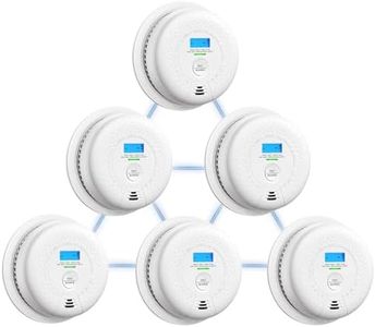 X-Sense Smoke and Carbon Monoxide Detector Combo 10-Year Battery, Wireless Interconnected Combination Detector, UL 217 & UL 2034 Certified, SC01-W, 6-Pack