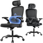 Orrsaker Ergonomic Office Chair, High Back Computer Chair with Adjustable Lumbar Support, 3D Armrest, Headrest, Mesh Home Office Desk Chair for Work and Study, Ergonomic Chair for Long Hours, Black